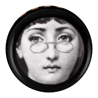 Siyah Beyaz Detay Fornasetti Yuvarlak Tablo I KZY-CDA-470
