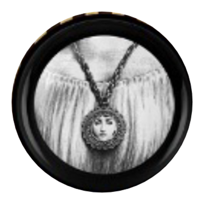 Siyah Beyaz Detay Fornasetti Yuvarlak Tablo I KZY-CDA-470