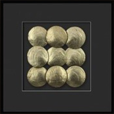 Soyut Gold Midye Tablo KZY-UV-2851-A