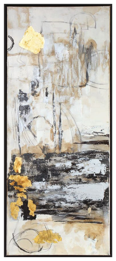 Soyut Modern  Gri Renkte Doku İşlemli Kanvas Tablo I KZY-AB-2302