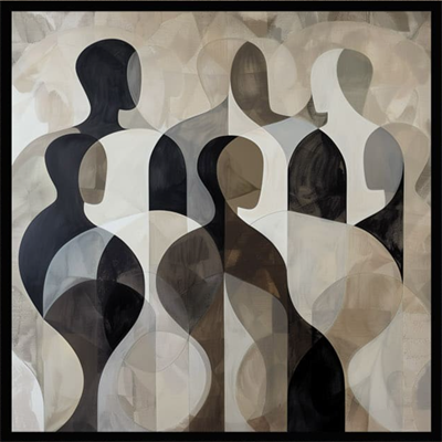 Soyut Silüetlerin Dansı Tablo KZY-UV-5097
