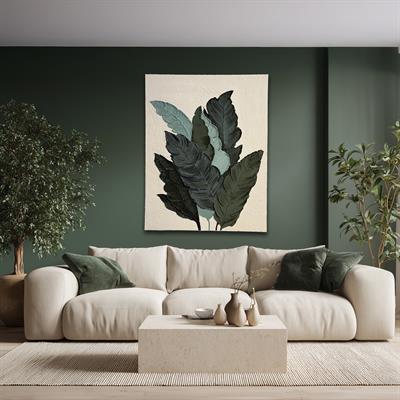 Yeşil Yaprak Yağlıboya Duvar Aksesuarı I KZY-EXC-454