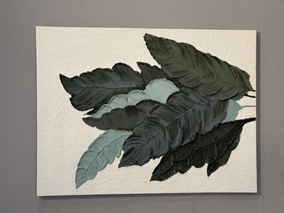 Yeşil Yaprak Yağlıboya Duvar Aksesuarı I KZY-EXC-454