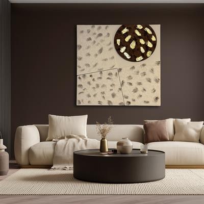 Yuvarlak Kahve Detay İskandinav Model Duvar Aksesuarı I KZY-EXC-462