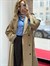 Premium Apoletli Poliviskon Trench Caramel