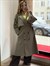 Premium Apoletli Poliviskon Trench Haki 