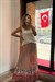 Gofre Maxi Desenli Etek Turuncu