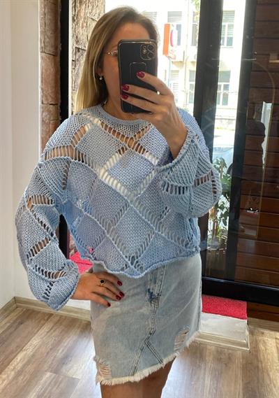 Mini  Yırtık Detaylı Jean Etek