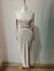 Ottoman Yan Yırtmaçlı Etek Taş Rengi