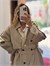 Premium Apoletli Poliviskon Trench Camel