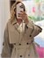 Premium Apoletli Poliviskon Trench Camel