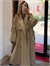 Premium Apoletli Poliviskon Trench Caramel