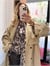 Premium Apoletli Poliviskon Trench Caramel