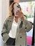 Premium Apoletli Poliviskon Trench Haki 