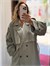 Premium Apoletli Poliviskon Trench Haki 