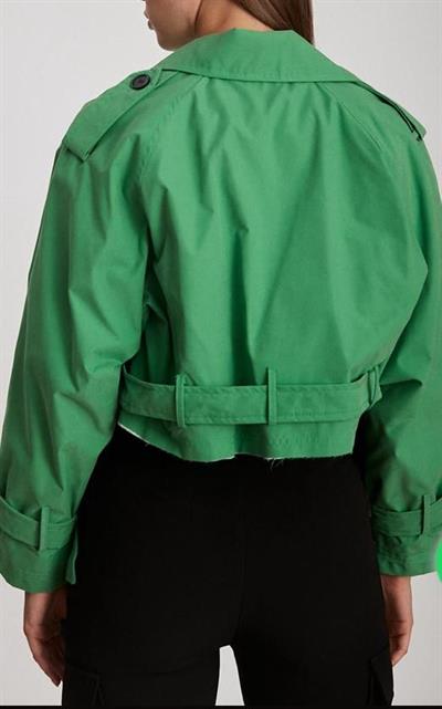 Reglan Kısa Trench Yeşil