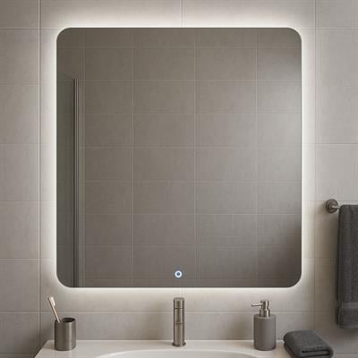 Beyaz LED Işıklı Dikdörtgen Dokunmatik  Ayna (60 × 68,5 cm)