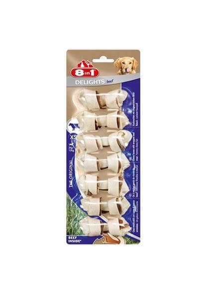 8in1 Delights Bones Biftekli Düğümlü Köpek Kemiği 7 Adet 84 Gr 