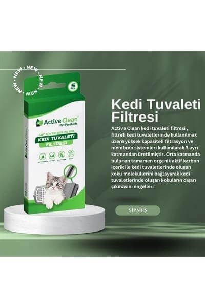 Active Clean Kedi Tuvaleti Filtresi 5 Ad