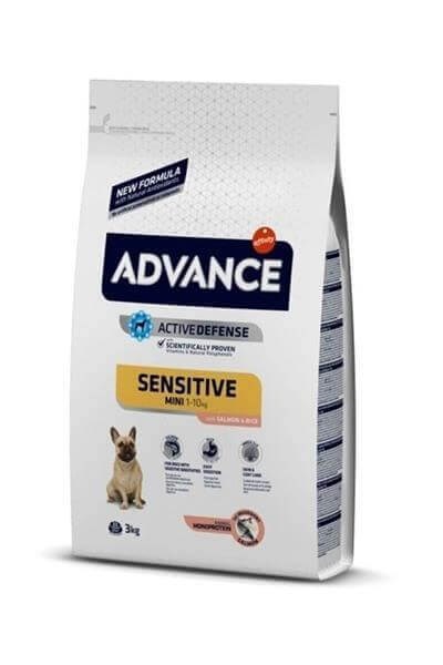Advance Somonlu ve Pirinçli Hassas Küçük Irk Yetişkin Köpek Maması 3kg
