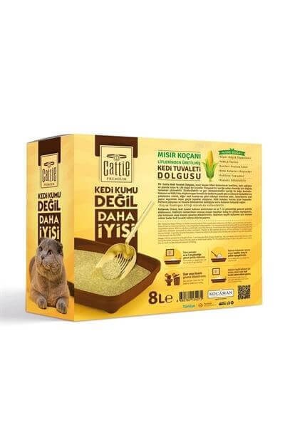 Cattie Süper Topaklanan Mısır Koçanı Kedi Kumu 8 L