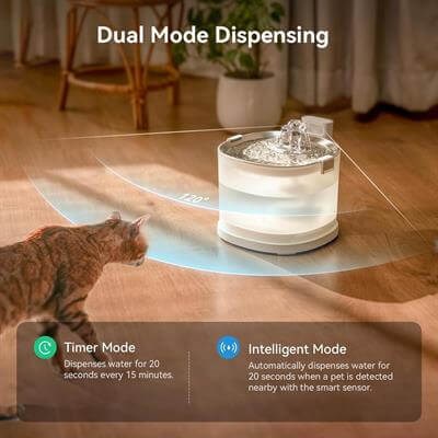 CHEERBLE E1 CELIK HAZNELI SARJLI OTOMATIK KEDI SU PINARI 2 Litre