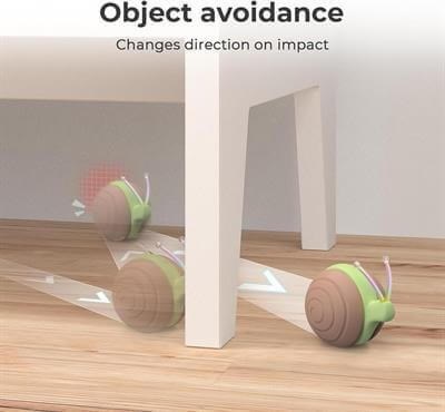 Cheerble Şarjlı Akıllı İneraktif Kedi Salyangoz Oyuncağı, Kahverengi 7x5x5.8 cm