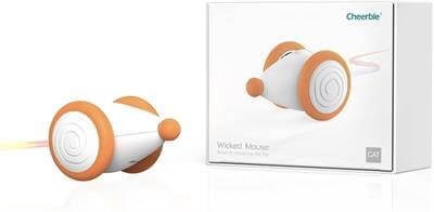 Cheerble Şarjlı Akıllı İneraktif Kedi Fare Oyuncağı, Turuncu 6 x 5 x 3.6 cm