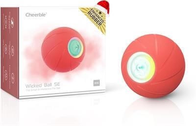 Cheerble Şarjlı Akıllı İneraktif Oyun Topu Kırmızı Small 5.5 cm