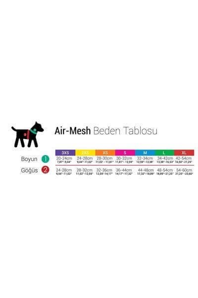 Tailpetz Air Mesh Göğüs Tasması YELLOW-M