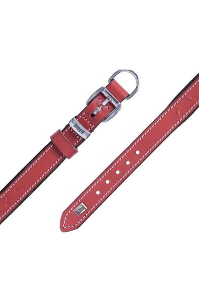 Doggie SBT Kemik Desen  Baskılı Boyun Tasması M/Kırmızı