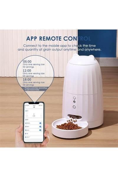 ELS Pet Müzikli Mama Otomatik Kedi Köpek Mama Kabı 4lt
