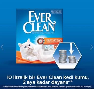 Ever Clean Fast Acting (Hızlı Etki Eden Bitki Özlü) Kedi Kumu 10 Lt