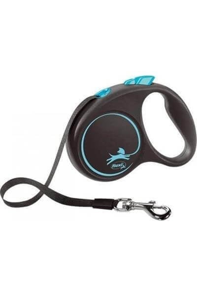 Flexi Black Design S Beden 5MT Mavi Şerit Tasma