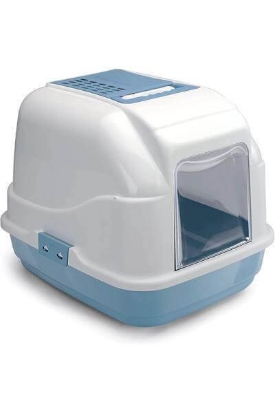 Imac Easy Cat Filtreli Kapılı Kedi Tuvalet Kabı MAVİ