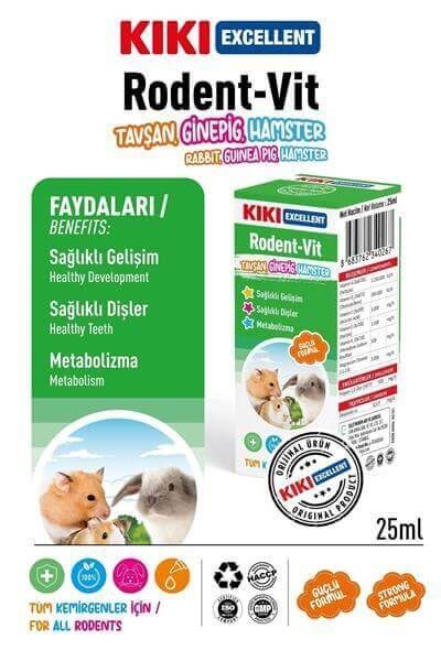Kiki Excellent Rodent-Vit Kemirgenler İçin Multi Vitamin 25 ML