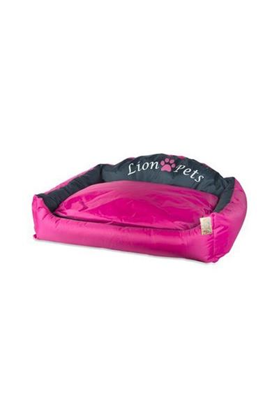Lion başlıklı yatak Pembe-73X61X29 cm
