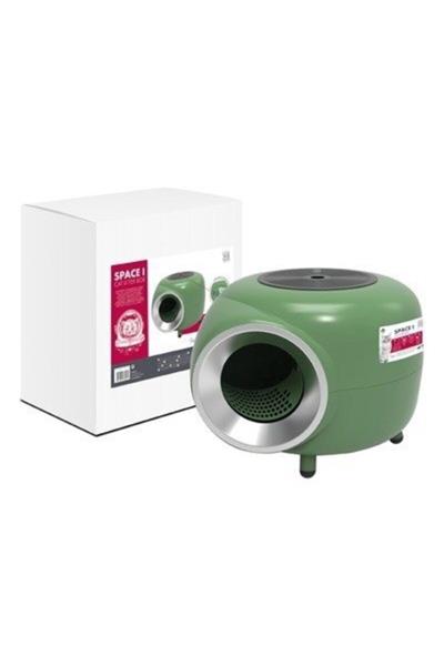 M-PETS SPACE 1 KAPALI KEDİ TUVALETİ GREEN 57X55X44CM