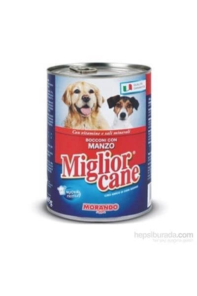 Miglior Cane Köpek Konservesi Biftekli-405 Gr