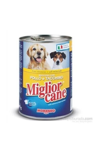 Miglior Cane Köpek Konservesi  Tavuk-Hindi- 405 Gr