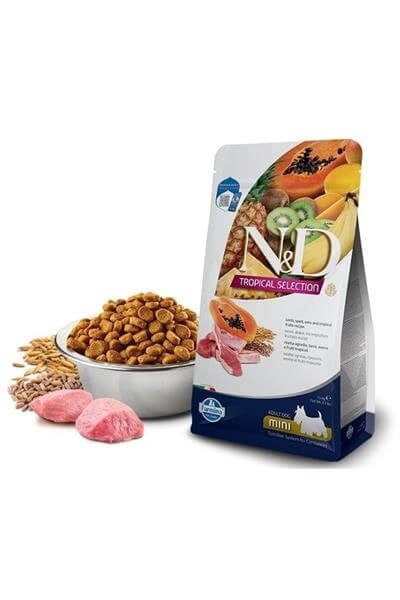 N&D Tropical Selection Kuzu Etli ve Tropikal Meyveli Mini Irk Yetişkin Köpek Maması 1,5kg