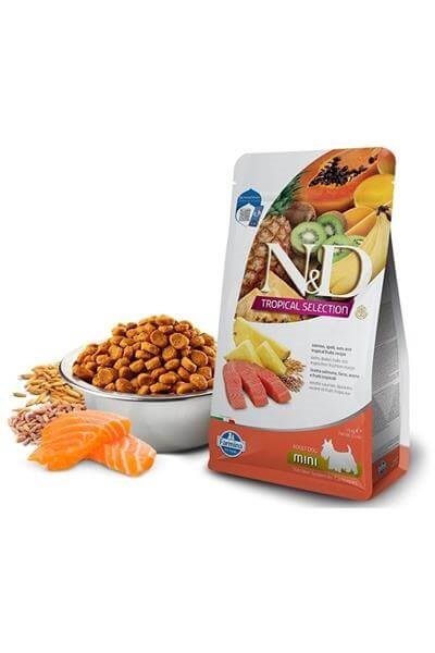 N&D Tropical Selection Somonlu ve Tropikal Meyveli Mini Irk Yetişkin Köpek Maması 1,5kg