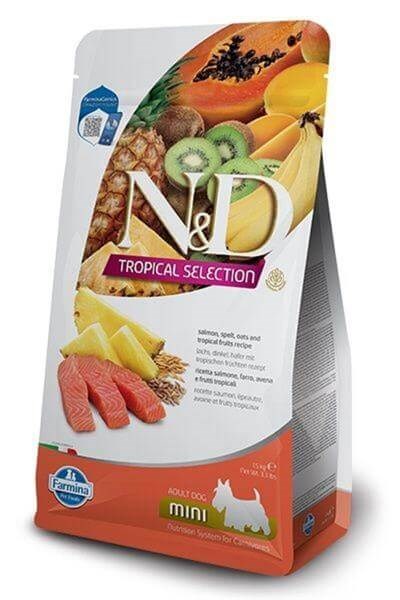 N&D Tropical Selection Somonlu ve Tropikal Meyveli Mini Irk Yetişkin Köpek Maması 1,5kg