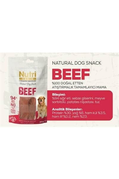 Nutri Canin %94 Sığır Etli Tahılsız Köpek Ödül Maması 80gr