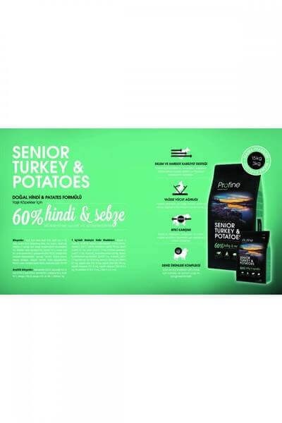 Profine Senior Az Tahilli Hipoalerjenik Hindi&patatesli Yaşli Köpek Mamasi 15 Kg