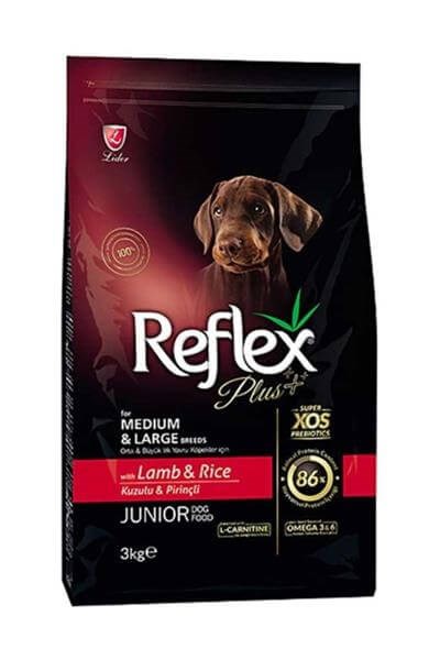 Reflex Plus Kuzulu  Orta/Büyük Irk Yavru Köpek Maması 3 Kg