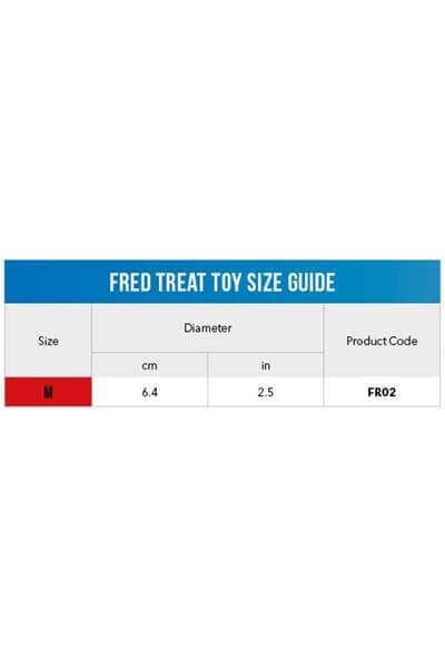 Rogz Toyz Fred Traktatiebel Köpek Oyuncağı 6,4 Cm RED