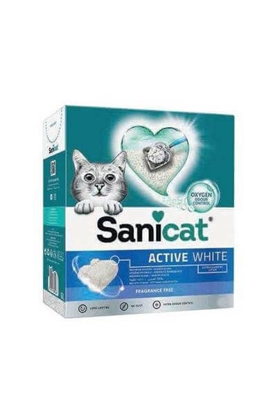 Sanicat Active White Ultra Topaklanan Kedi Kumu  10 LT