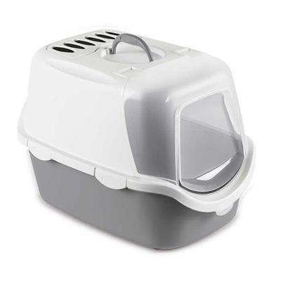 Stefanplast  Easy Clean Kapalı Kedi Tuvaleti 40x56x40cm Gri