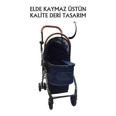 Tommy Evcil Hayvan Arabası 76,5x48x99cm Lacivert Max 15 Kg